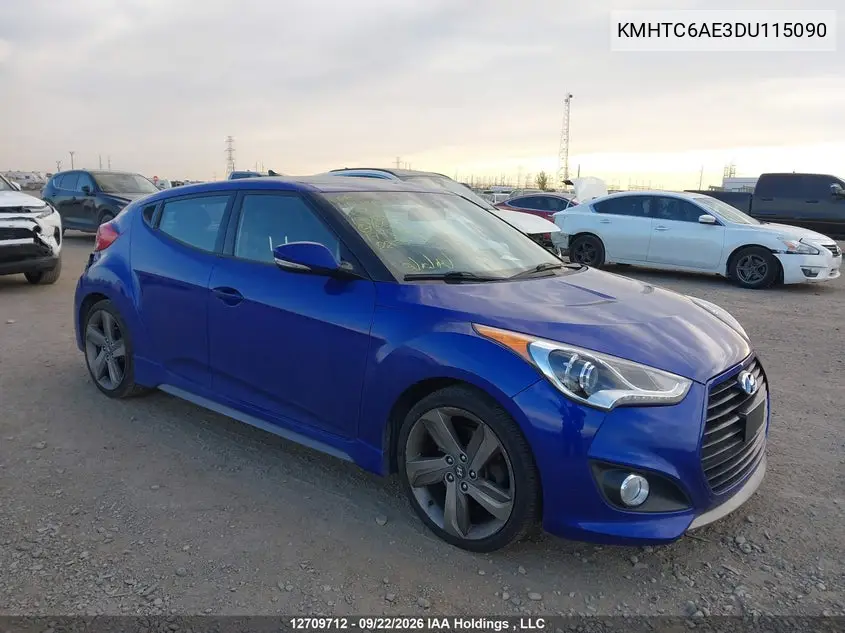 HYUNDAI VELOSTER 2013, VIN KMHTC6AE3DU115090