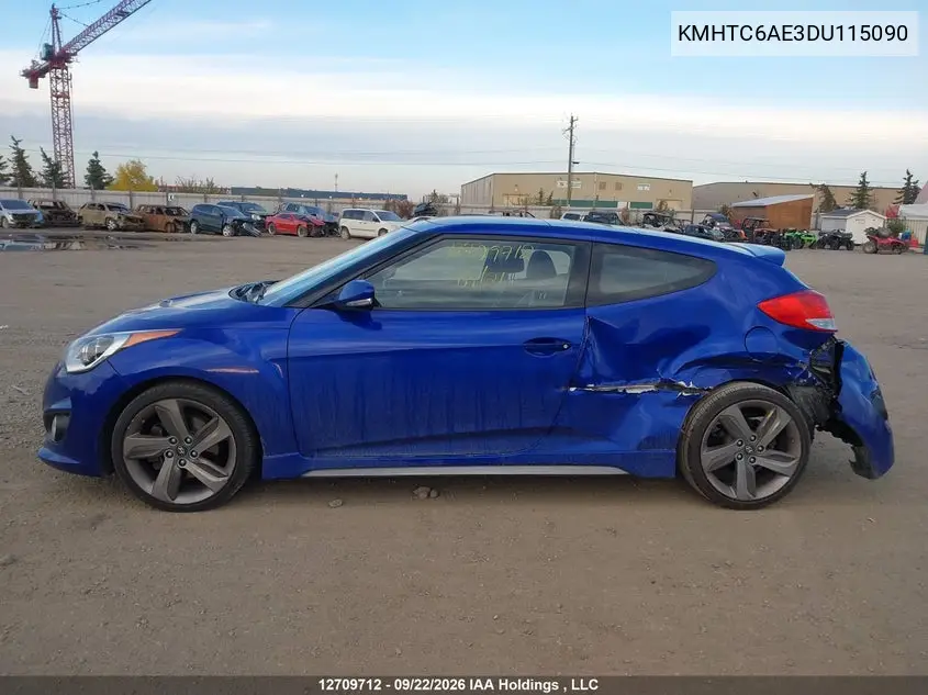 2013 HYUNDAI VELOSTER VIN KMHTC6AE3DU115090 — фото 13