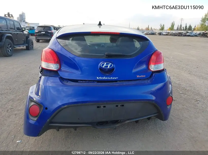 2013 HYUNDAI VELOSTER VIN KMHTC6AE3DU115090 — фото 15