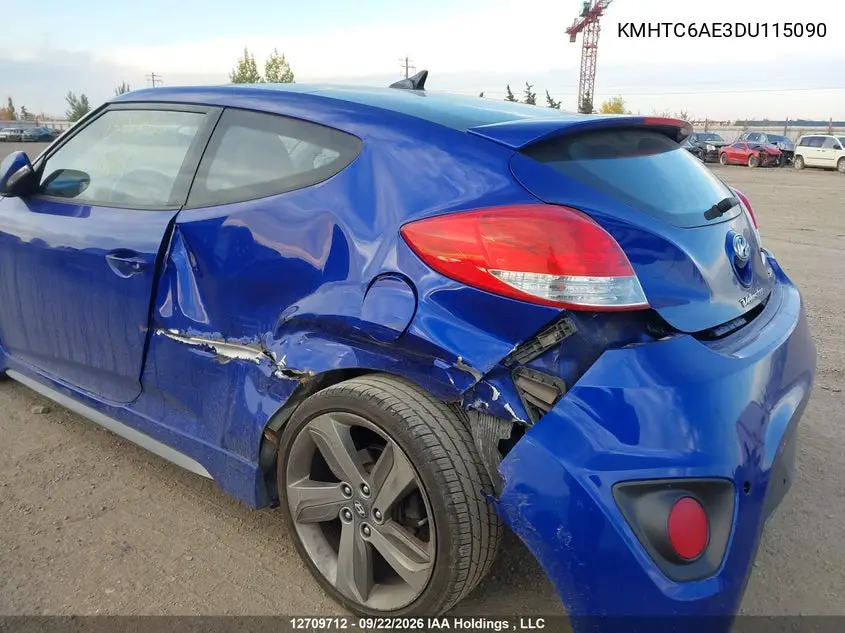 2013 HYUNDAI VELOSTER VIN KMHTC6AE3DU115090 — фото 6