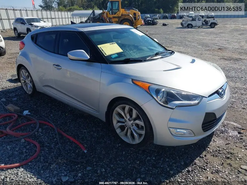 HYUNDAI VELOSTER 2013, VIN KMHTC6AD0DU136535