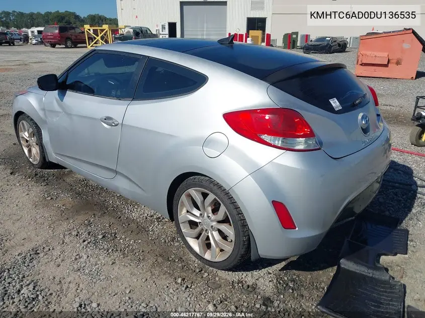 2013 HYUNDAI VELOSTER VIN KMHTC6AD0DU136535 — фото 3