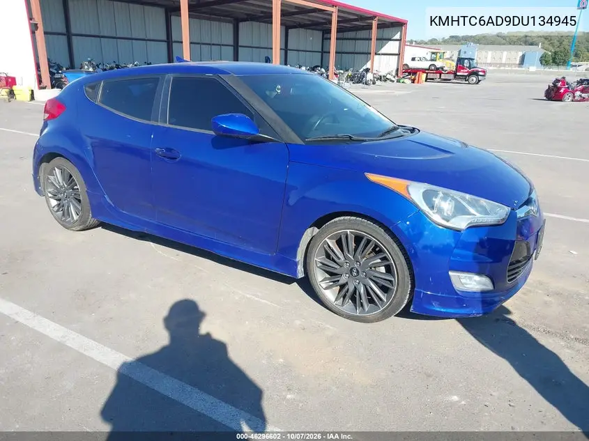 HYUNDAI VELOSTER 2013, VIN KMHTC6AD9DU134945
