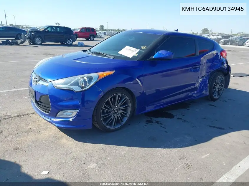 2013 HYUNDAI VELOSTER VIN KMHTC6AD9DU134945 — фото 2