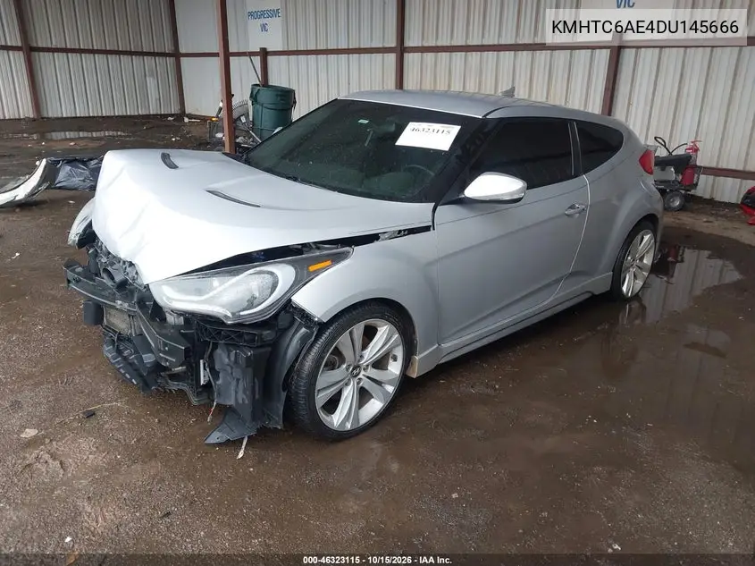 2013 HYUNDAI VELOSTER VIN KMHTC6AE4DU145666 — фото 2