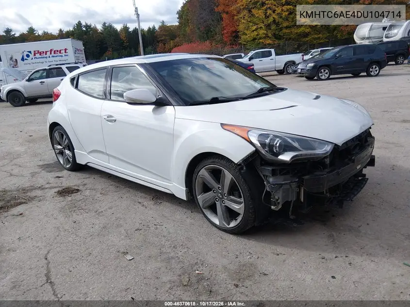 HYUNDAI VELOSTER 2013, VIN KMHTC6AE4DU104714