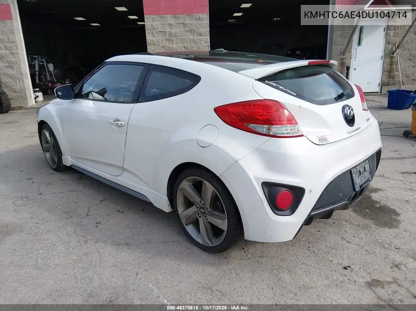 2013 HYUNDAI VELOSTER VIN KMHTC6AE4DU104714 — фото 3