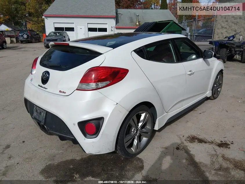 2013 HYUNDAI VELOSTER VIN KMHTC6AE4DU104714 — фото 4