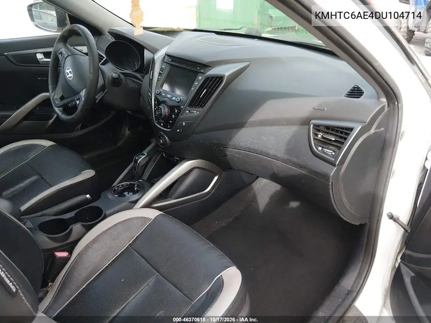 2013 HYUNDAI VELOSTER VIN KMHTC6AE4DU104714 — фото 5