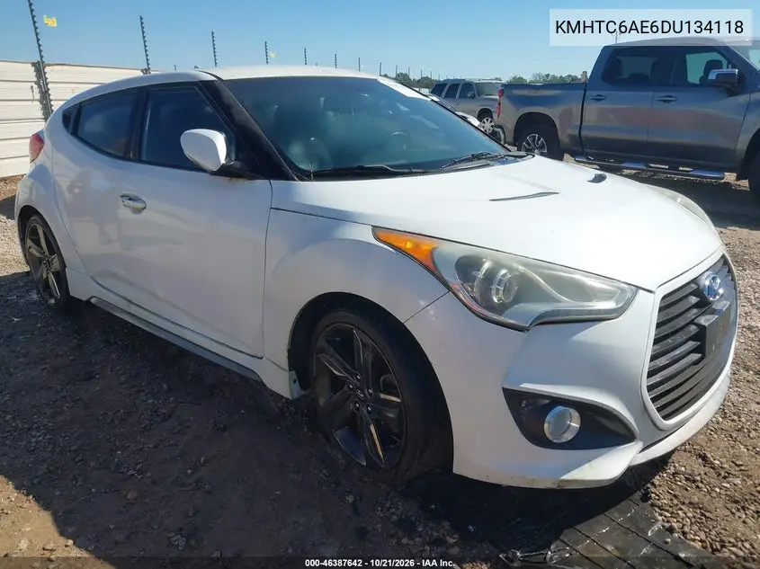 HYUNDAI VELOSTER 2013, VIN KMHTC6AE6DU134118