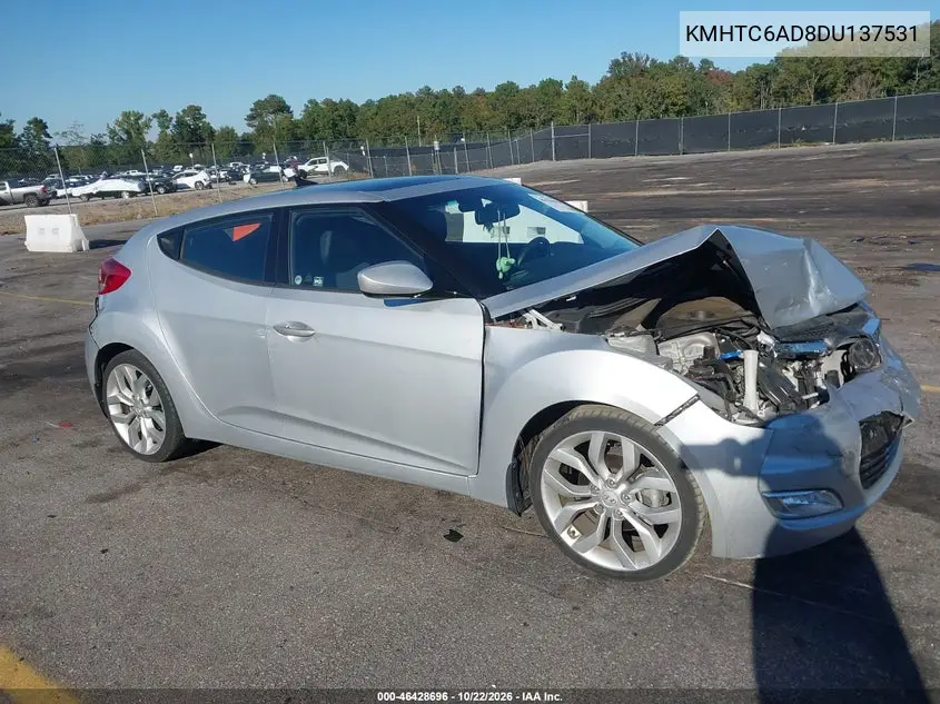 HYUNDAI VELOSTER 2013, VIN KMHTC6AD8DU137531