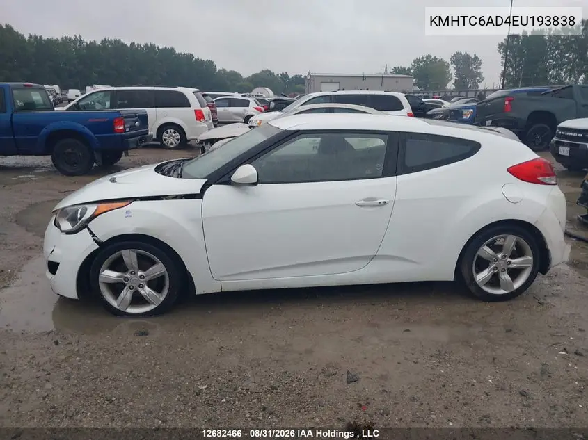 2014 HYUNDAI VELOSTER VIN KMHTC6AD4EU193838 — фото 14