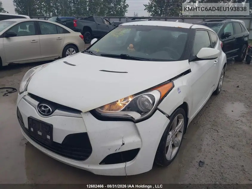 2014 HYUNDAI VELOSTER VIN KMHTC6AD4EU193838 — фото 6