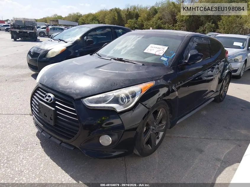 2014 HYUNDAI VELOSTER VIN KMHTC6AE3EU198084 — фото 2