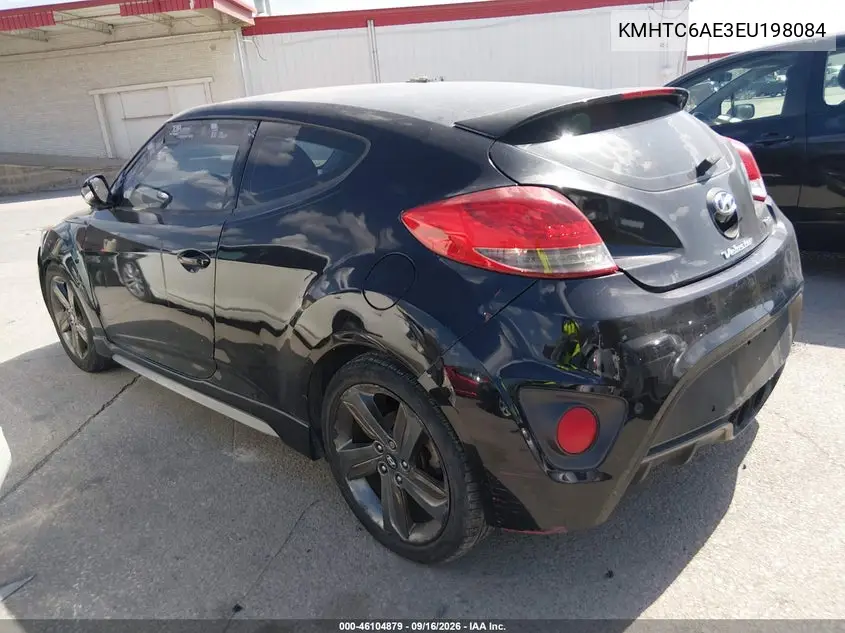 2014 HYUNDAI VELOSTER VIN KMHTC6AE3EU198084 — фото 3