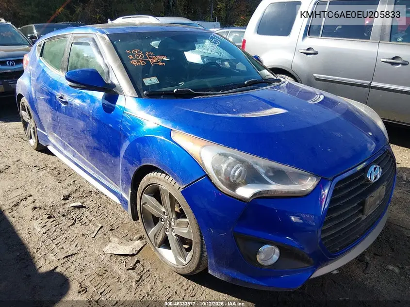 HYUNDAI VELOSTER 2014, VIN KMHTC6AE0EU205833
