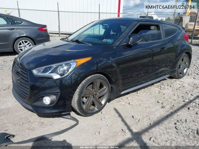 2015 HYUNDAI VELOSTER VIN KMHTC6AE6FU226784 — фото 2