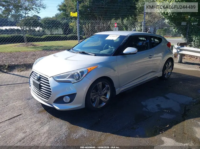 2015 HYUNDAI VELOSTER VIN KMHTC6AE6FU244489 — фото 2