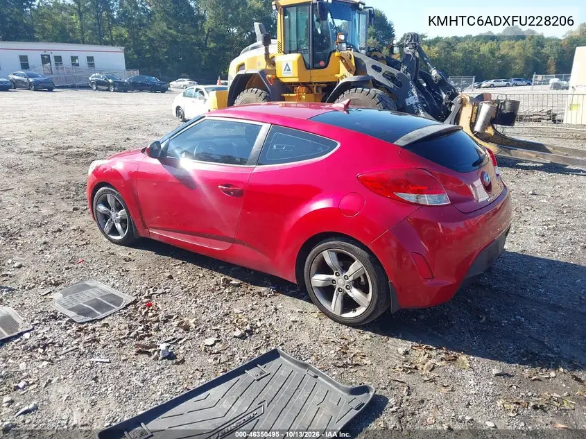 2015 HYUNDAI VELOSTER VIN KMHTC6ADXFU228206 — фото 3