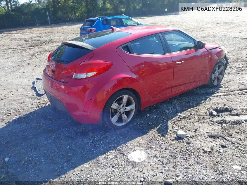 2015 HYUNDAI VELOSTER VIN KMHTC6ADXFU228206 — фото 4