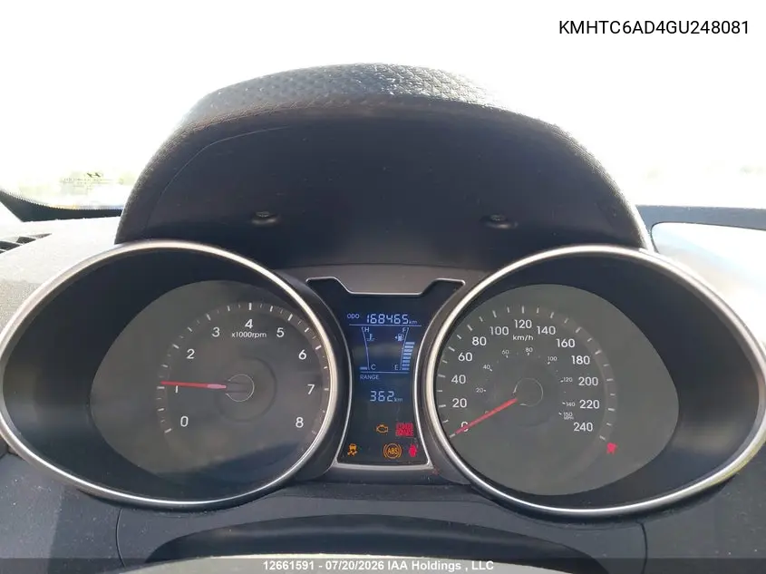 2016 HYUNDAI VELOSTER VIN KMHTC6AD4GU248081 — фото 7