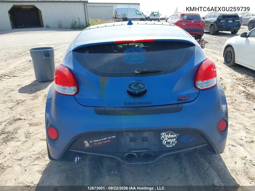 2016 HYUNDAI VELOSTER VIN KMHTC6AEXGU259739 — фото 17