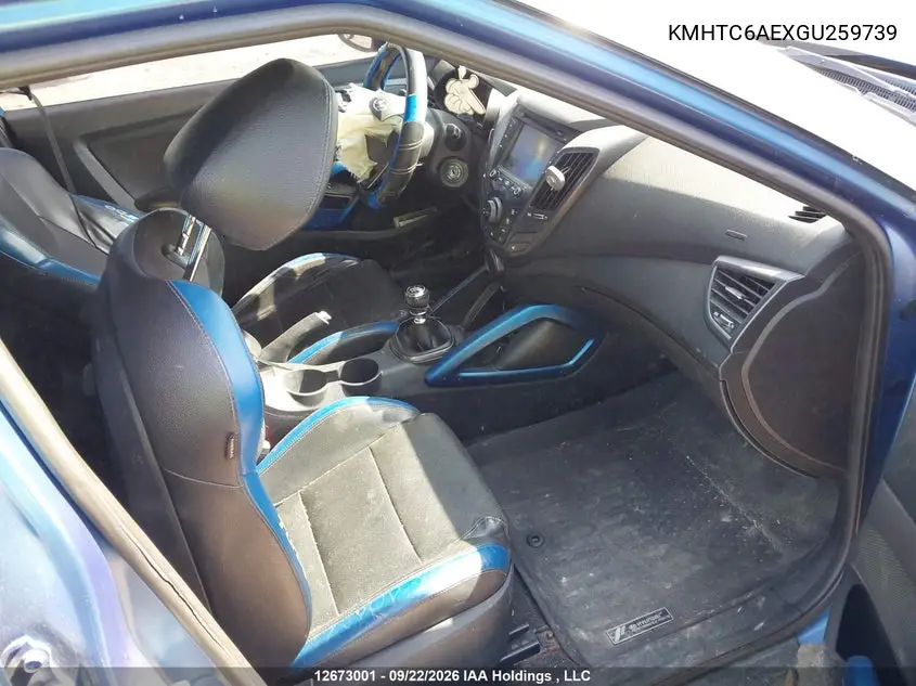 2016 HYUNDAI VELOSTER VIN KMHTC6AEXGU259739 — фото 5