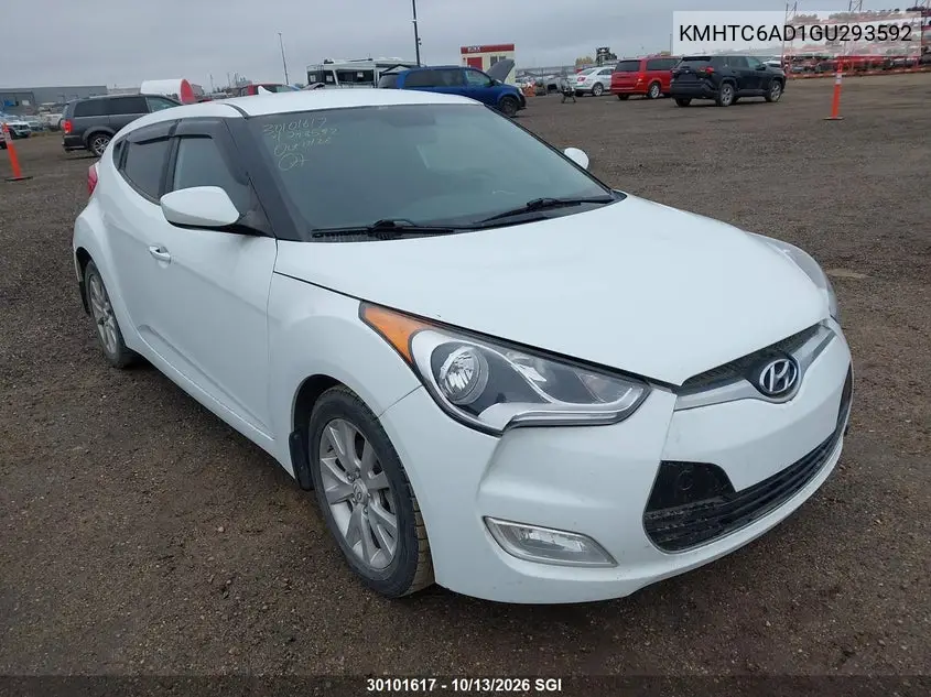 HYUNDAI VELOSTER 2016, VIN KMHTC6AD1GU293592