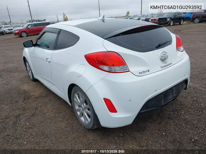 2016 HYUNDAI VELOSTER VIN KMHTC6AD1GU293592 — фото 3
