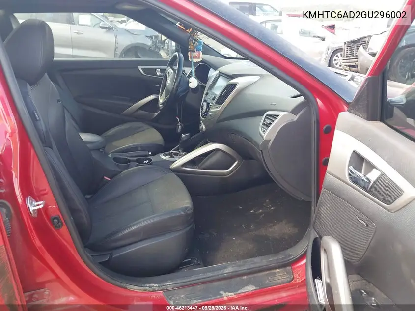2016 HYUNDAI VELOSTER VIN KMHTC6AD2GU296002 — фото 5