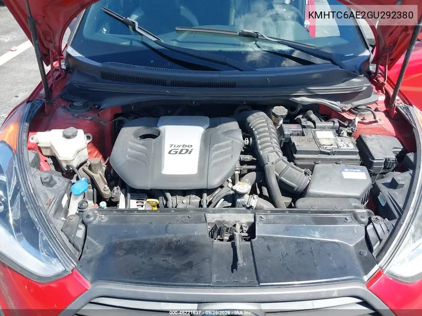 2016 HYUNDAI VELOSTER VIN KMHTC6AE2GU292380 — фото 10