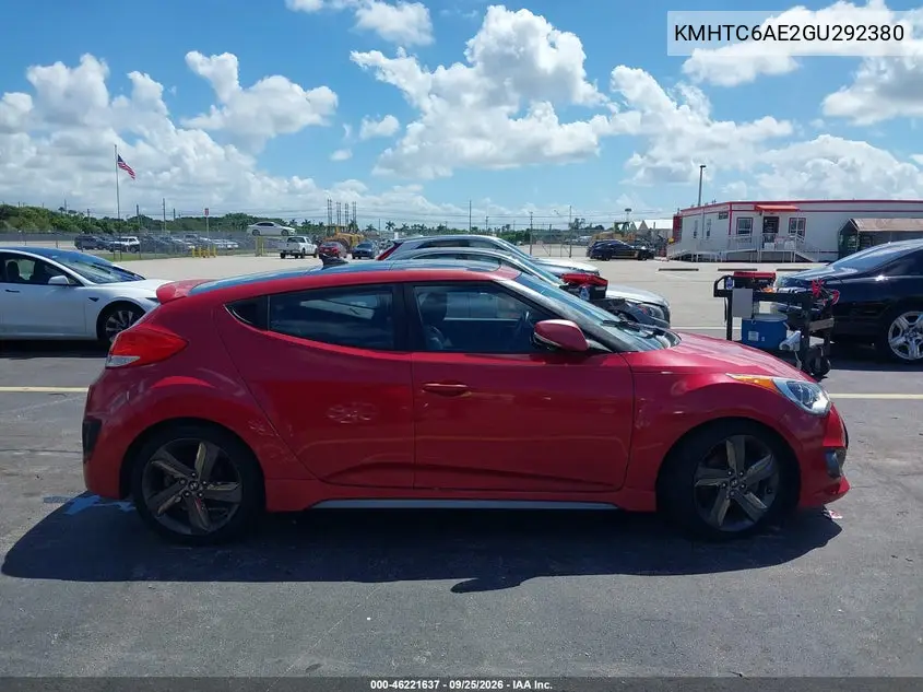 2016 HYUNDAI VELOSTER VIN KMHTC6AE2GU292380 — фото 13