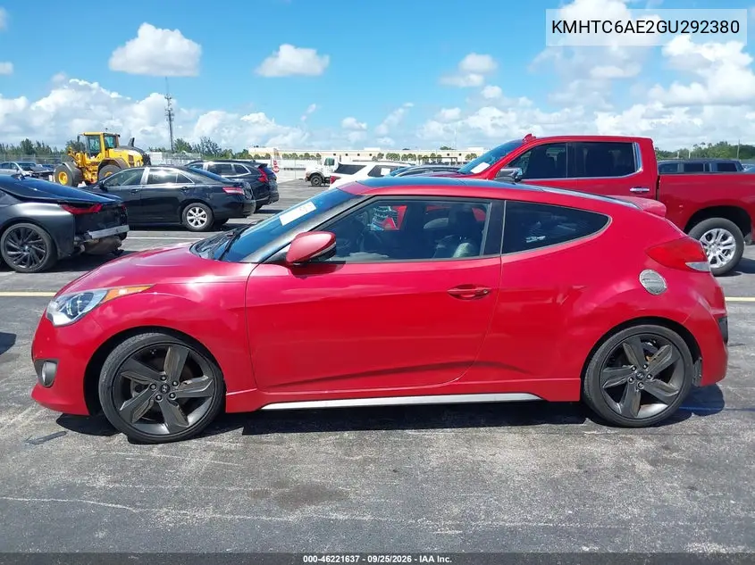 2016 HYUNDAI VELOSTER VIN KMHTC6AE2GU292380 — фото 14