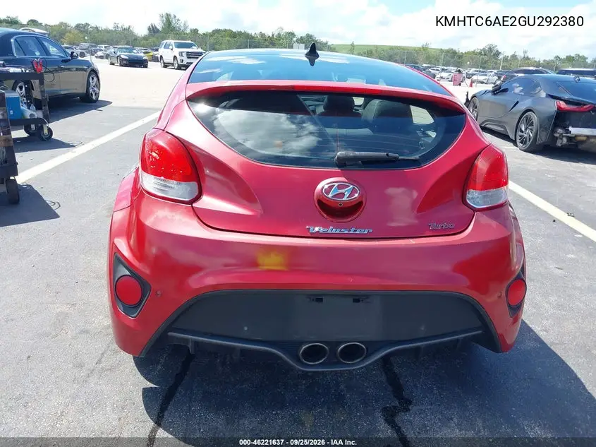 2016 HYUNDAI VELOSTER VIN KMHTC6AE2GU292380 — фото 16