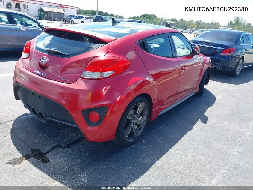 2016 HYUNDAI VELOSTER VIN KMHTC6AE2GU292380 — фото 4