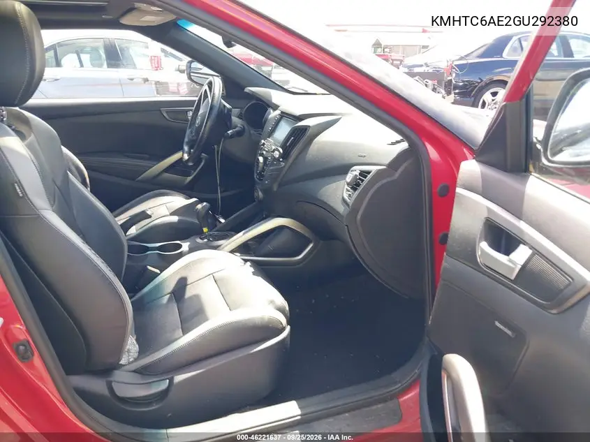 2016 HYUNDAI VELOSTER VIN KMHTC6AE2GU292380 — фото 5