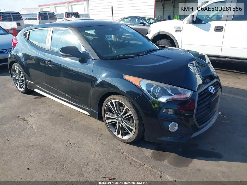HYUNDAI VELOSTER 2016, VIN KMHTC6AE5GU281566