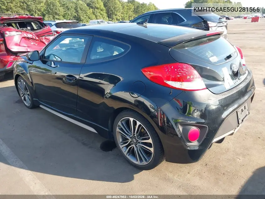 2016 HYUNDAI VELOSTER VIN KMHTC6AE5GU281566 — фото 3