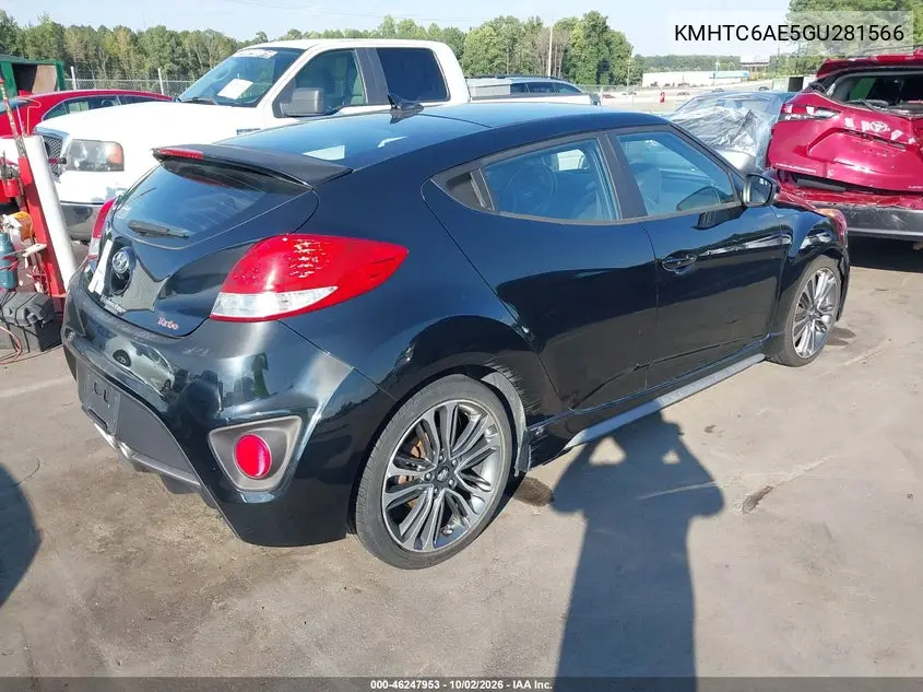 2016 HYUNDAI VELOSTER VIN KMHTC6AE5GU281566 — фото 4