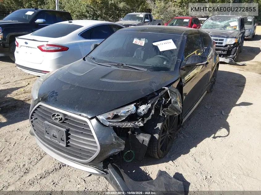 2016 HYUNDAI VELOSTER VIN KMHTC6AE0GU272855 — фото 2