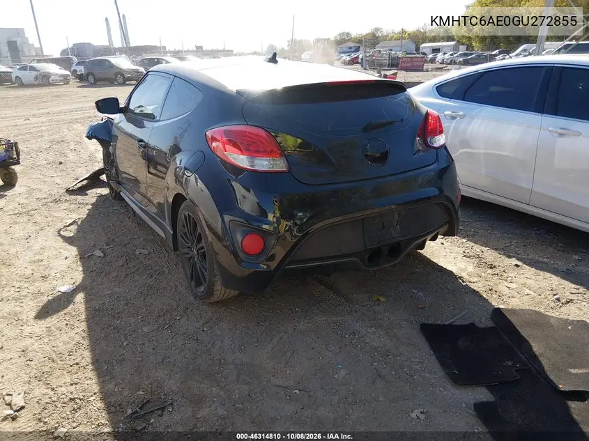 2016 HYUNDAI VELOSTER VIN KMHTC6AE0GU272855 — фото 3