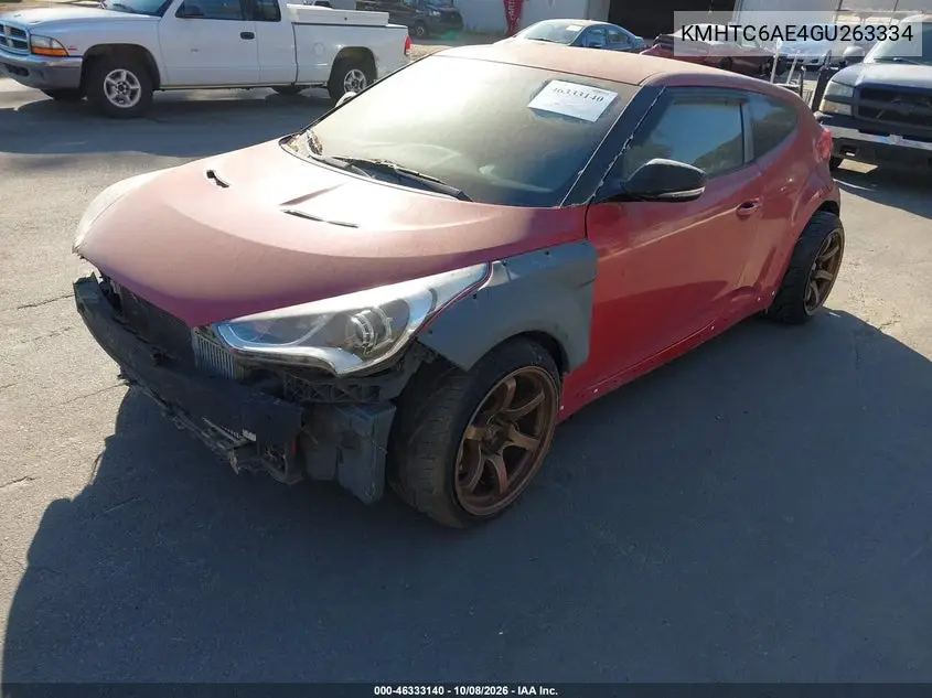 2016 HYUNDAI VELOSTER VIN KMHTC6AE4GU263334 — фото 2