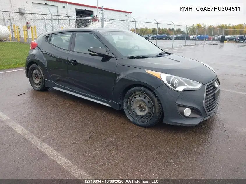 HYUNDAI VELOSTER 2017, VIN KMHTC6AE7HU304511