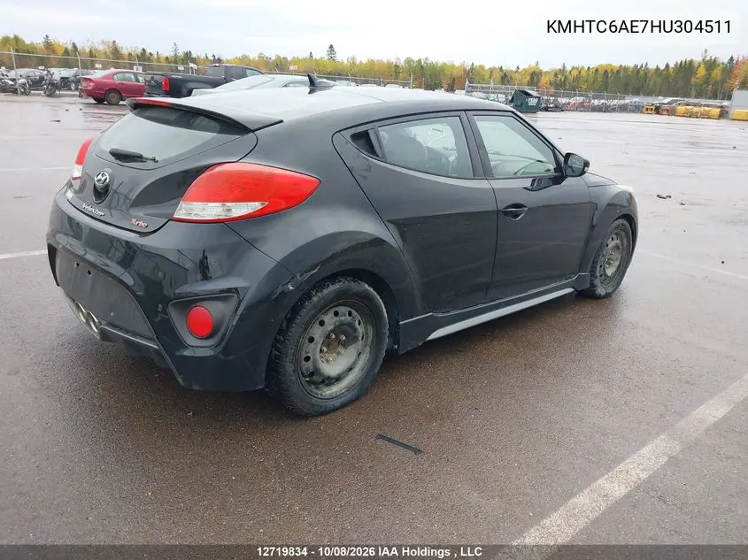 2017 HYUNDAI VELOSTER VIN KMHTC6AE7HU304511 — фото 4