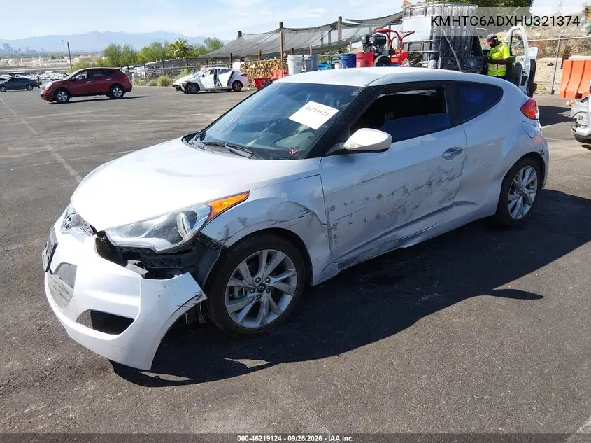 2017 HYUNDAI VELOSTER VIN KMHTC6ADXHU321374 — фото 2