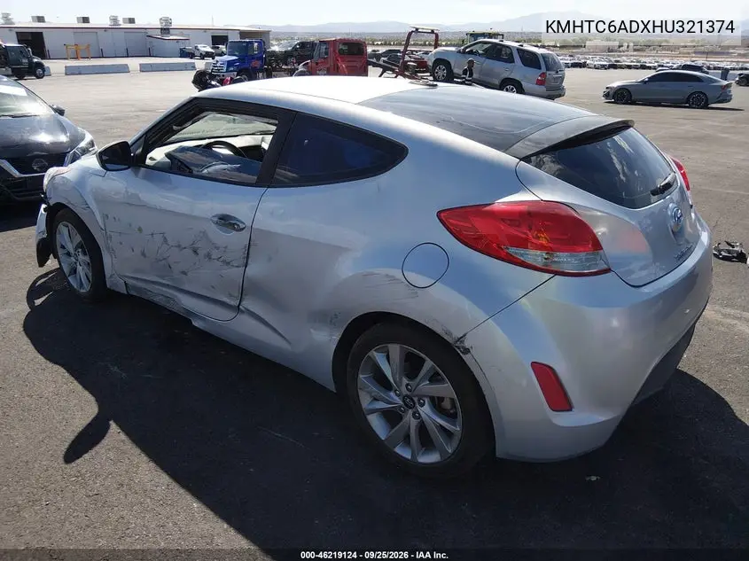 2017 HYUNDAI VELOSTER VIN KMHTC6ADXHU321374 — фото 3