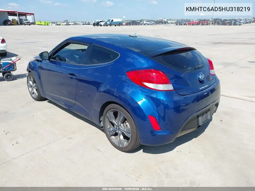 2017 HYUNDAI VELOSTER VIN KMHTC6AD5HU318219 — фото 3