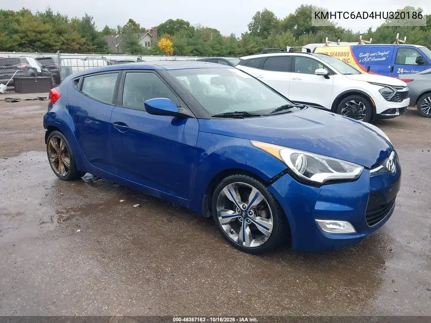 HYUNDAI VELOSTER 2017, VIN KMHTC6AD4HU320186