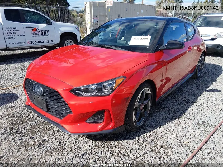 2019 HYUNDAI VELOSTER VIN KMHTH6AB8KU009142 — фото 2