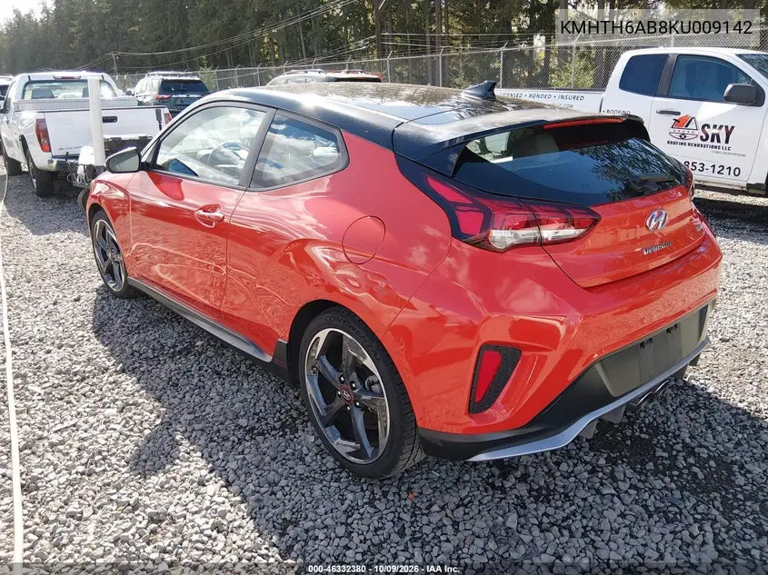 2019 HYUNDAI VELOSTER VIN KMHTH6AB8KU009142 — фото 3